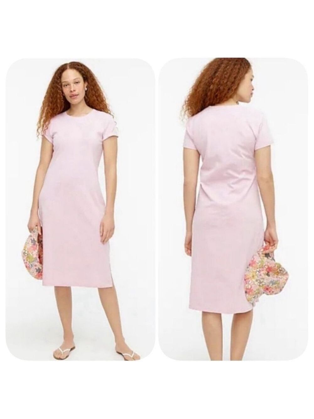 Women's J.Crew Pink T-Shirt Dress XS
